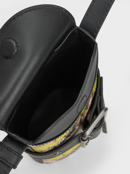 Jules Leather Belted Bucket Bag, , hi-res