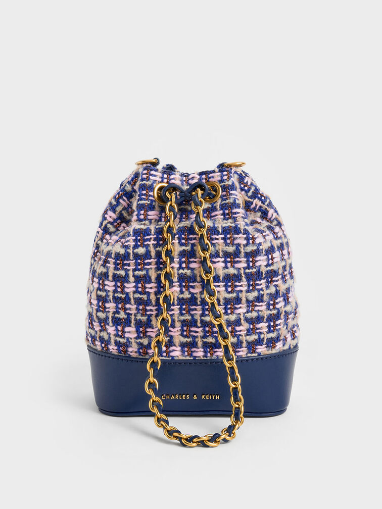 Dancer Tweed Drawstring Bucket Bag, , hi-res