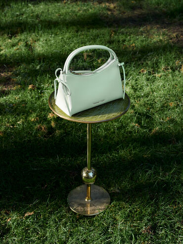 Hazel Bow Top Handle Bag, Mint Green, hi-res