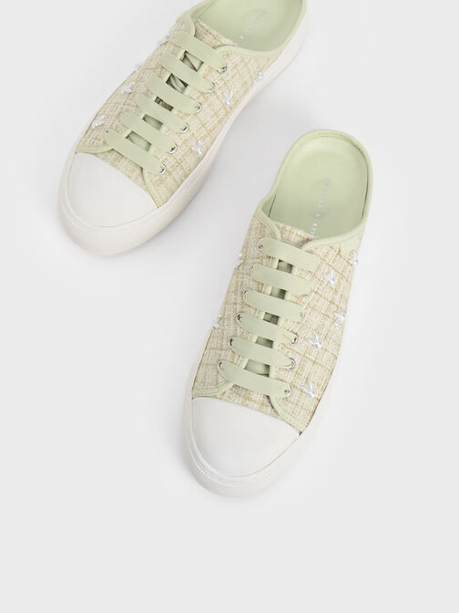 Bunny Tweed Slip-On Sneakers, , hi-res