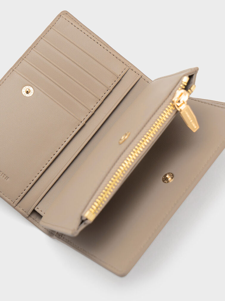 Cadence Top-Zip Wallet, Taupe, hi-res