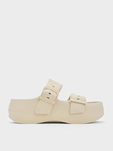 Bunsy Double-Strap Sports Sandals, Beige, hi-res