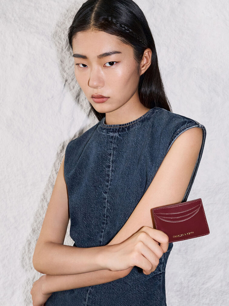 กระเป๋าใส่บัตรรุ่น Sigrid, สีมัลเบอร์รี่พลัม, hi-res