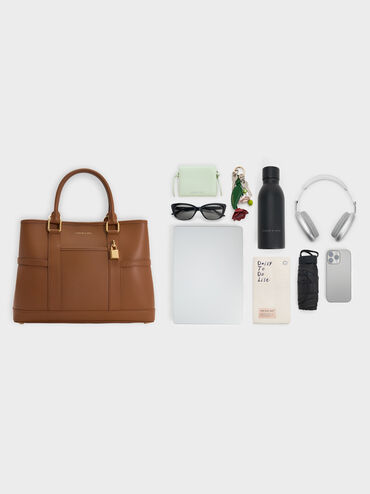 Scottie Tote Bag, Chocolate, hi-res