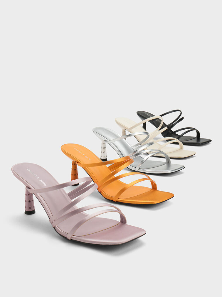 Embellished Cone Heel Sandals, , hi-res