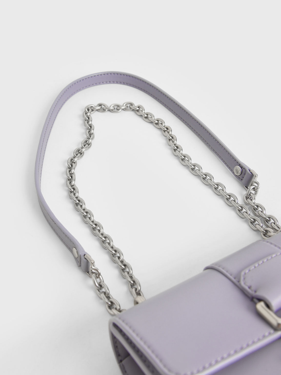 Push-Lock Shoulder Bag, Purple, hi-res