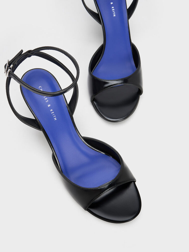 Sculptural Heel Ankle-Strap Pumps, , hi-res