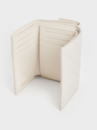 Duo Quilted Fold-Over Wallet, Cream, hi-res