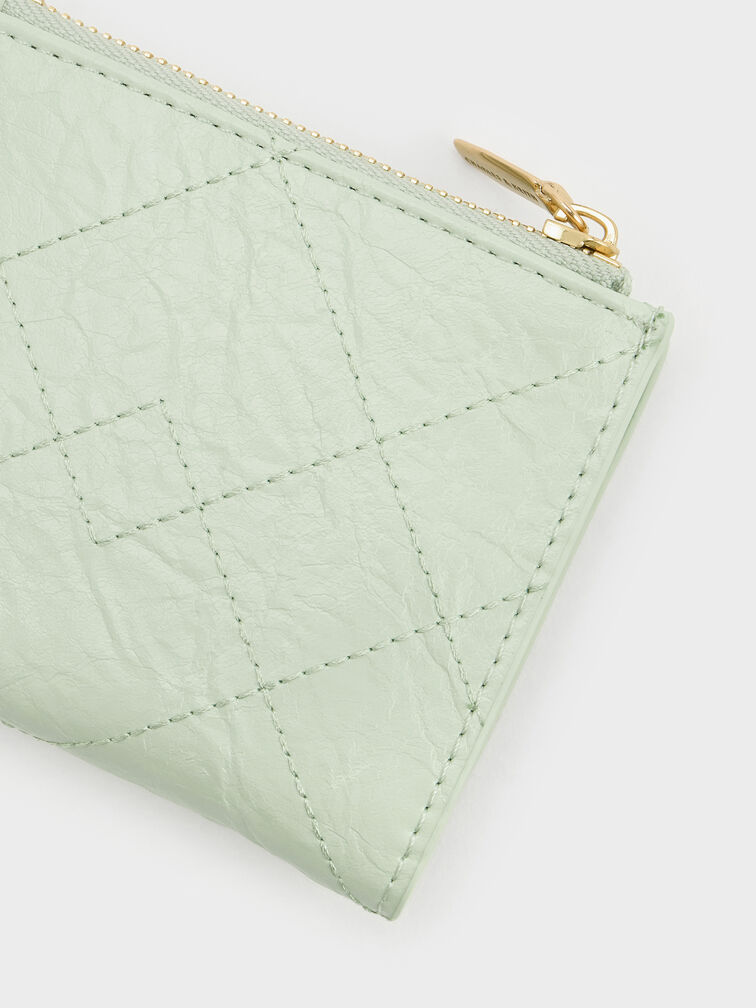 Duo Quilted Small Wallet, Mint Green, hi-res