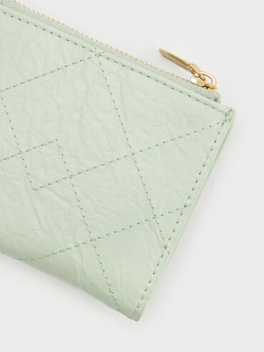 Duo Quilted Small Wallet, Mint Green, hi-res