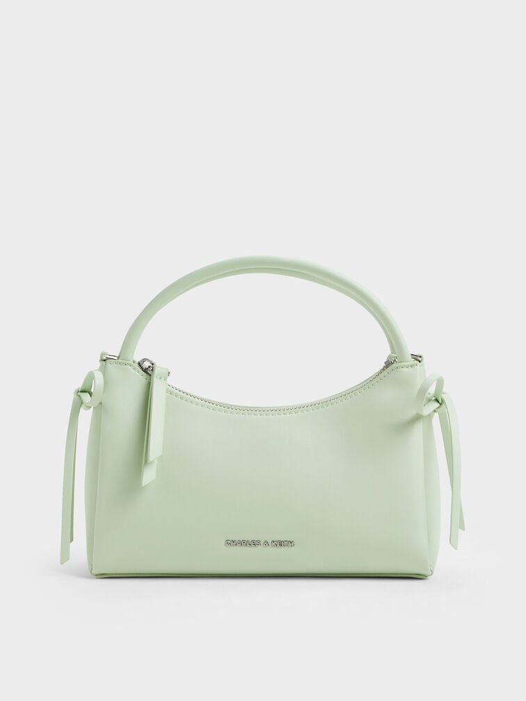 Hazel Bow Top Handle Bag, Mint Green, hi-res