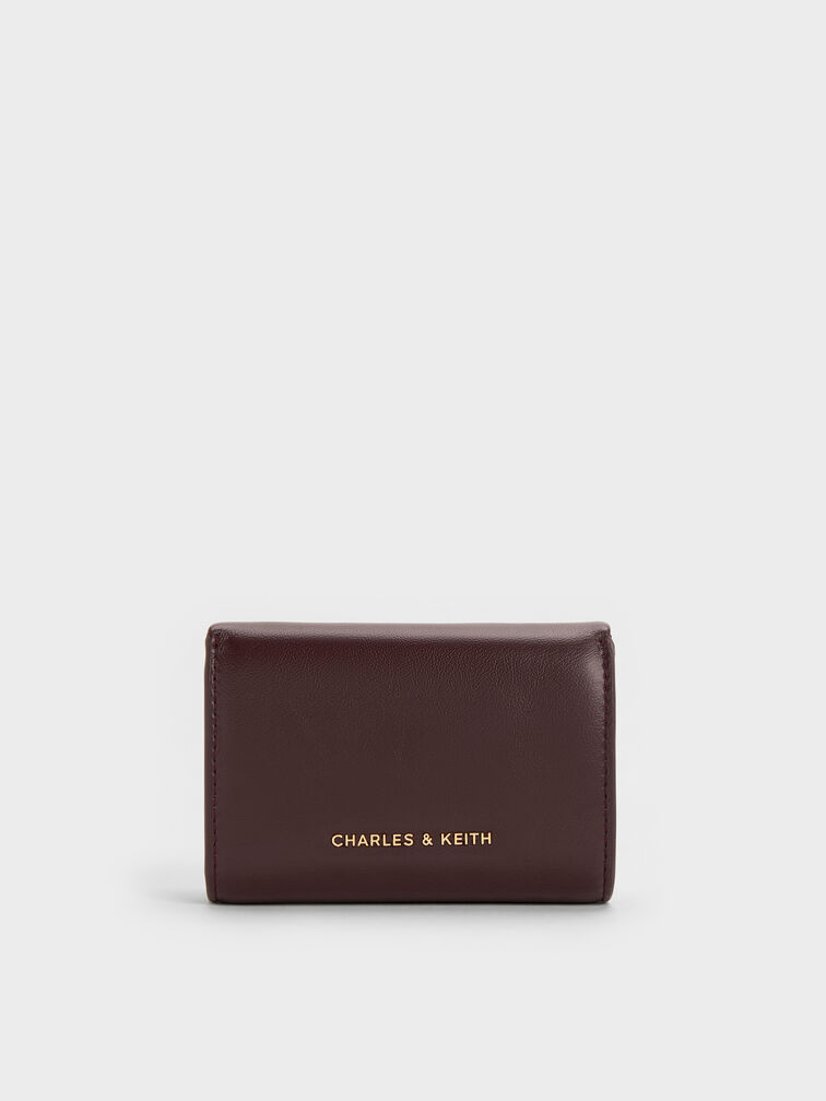 Lilibet Metallic-Accent Chain-Strap Wallet, Plum, hi-res