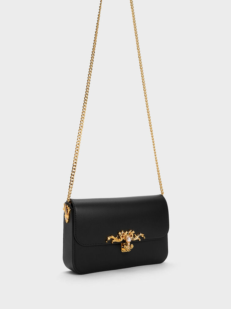 Merial Metallic Accent Clutch, , hi-res