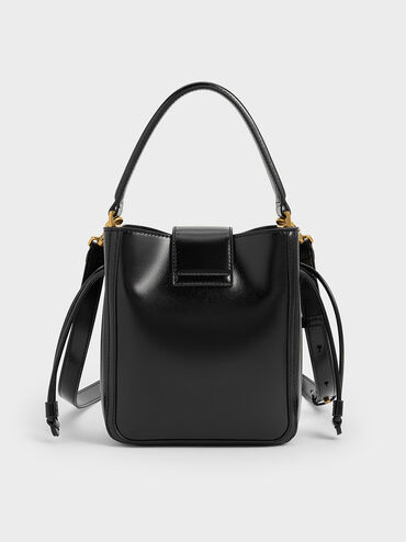 Charlot Elongated Bucket Bag, Black, hi-res
