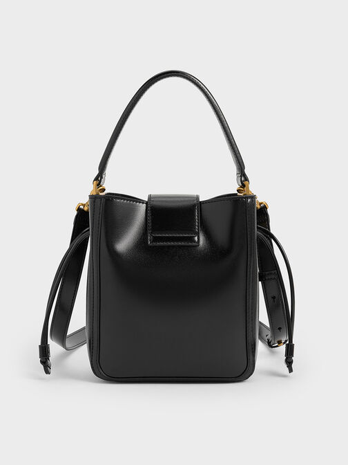 Charlot Elongated Bucket Bag, Black, hi-res