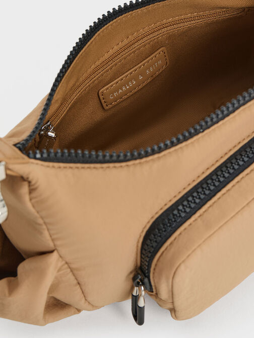 Soleil Nylon Shoulder Bag, Camel, hi-res