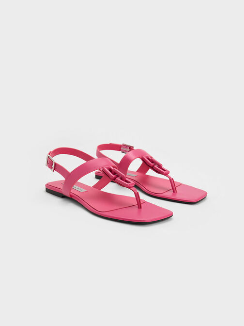 Chain-Link T-Bar Sandals, , hi-res