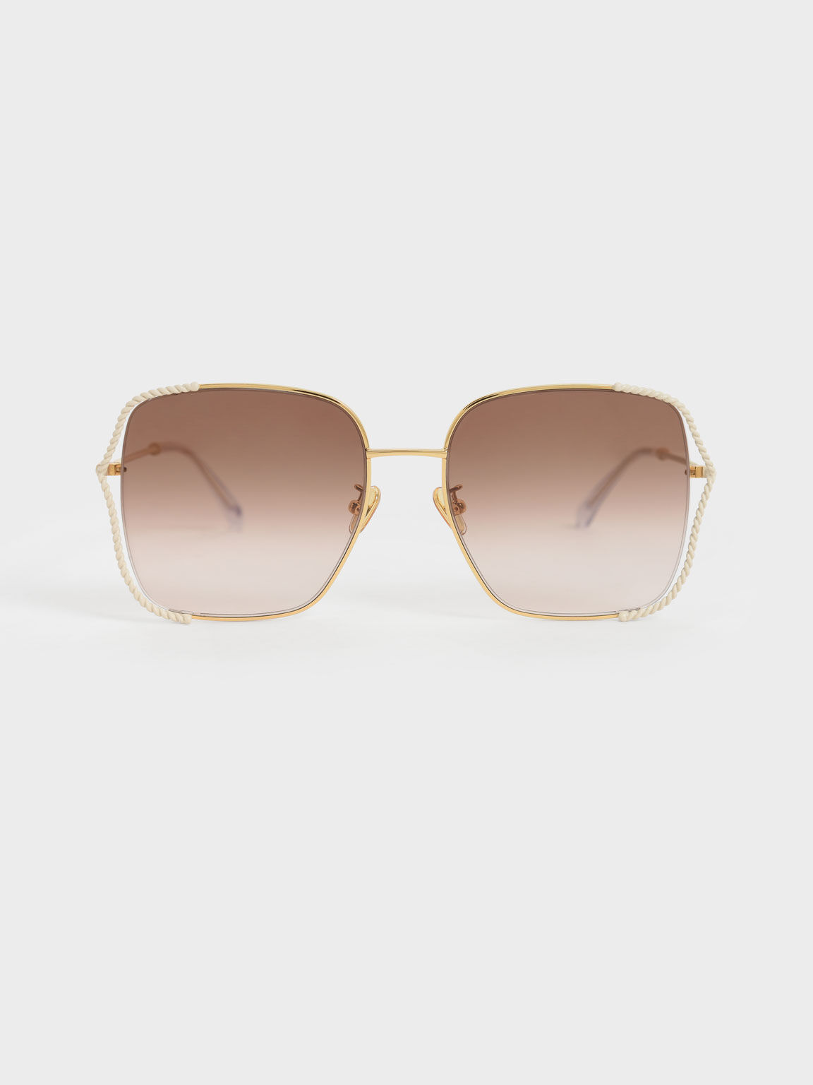 Tinted Butterfly Sunglasses, Cream, hi-res