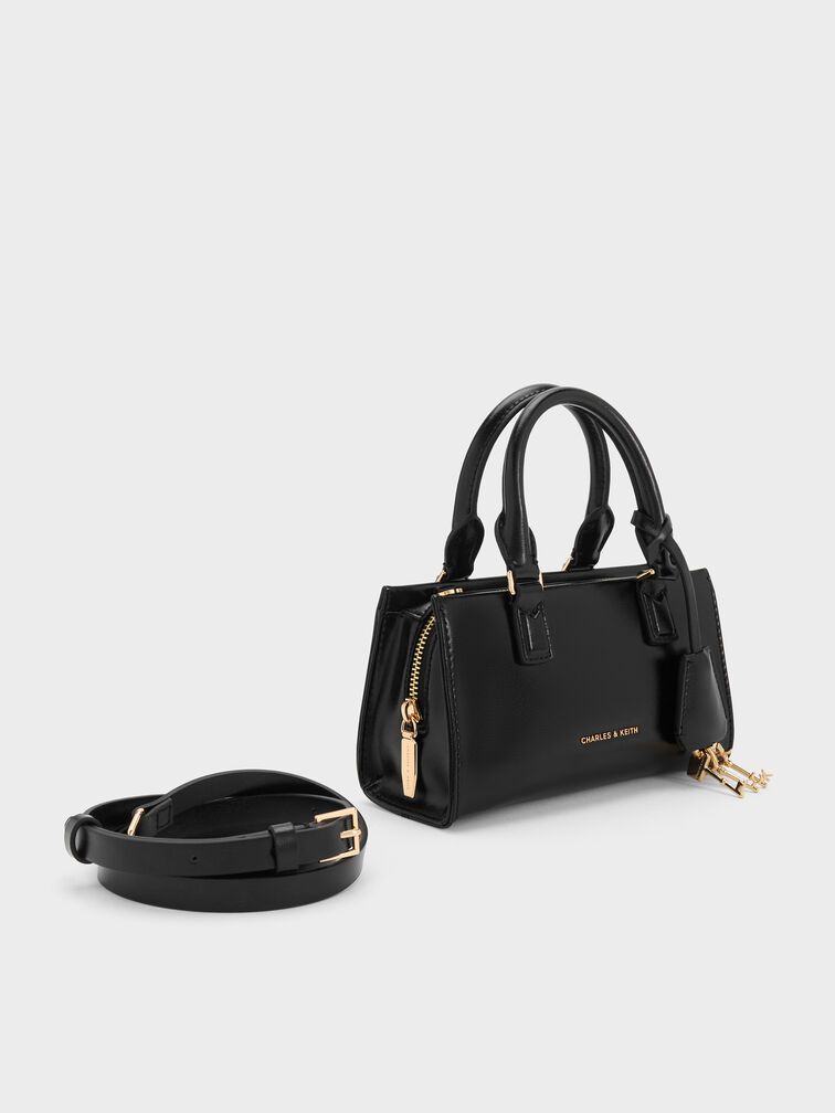 กระเป๋าโท้ทขนาดเล็กรุ่น Kerry, สีดำ, hi-res