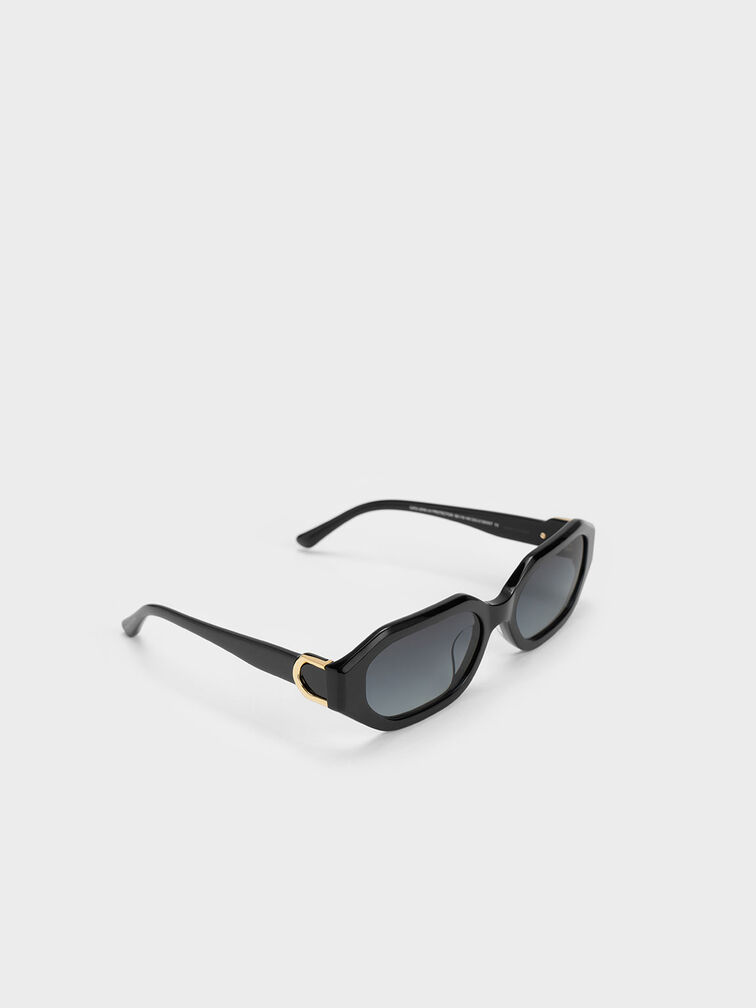 Gabine Recycled Acetate Oval Sunglasses, , hi-res