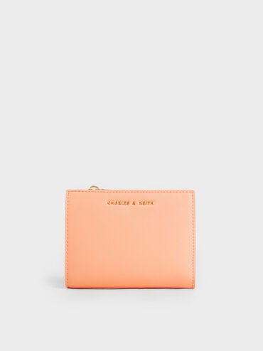 Mini Top Zip Small Wallet, สีส้ม, hi-res