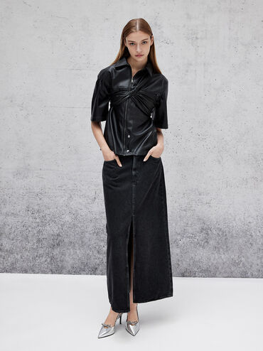 รองเท้ารัดส้นเมทัลลิคตกแต่งด้วยโบว์, สีเงิน, hi-res