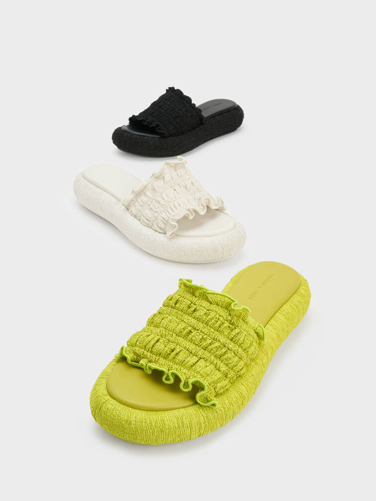 Nuala Ruched Flatforms, , hi-res