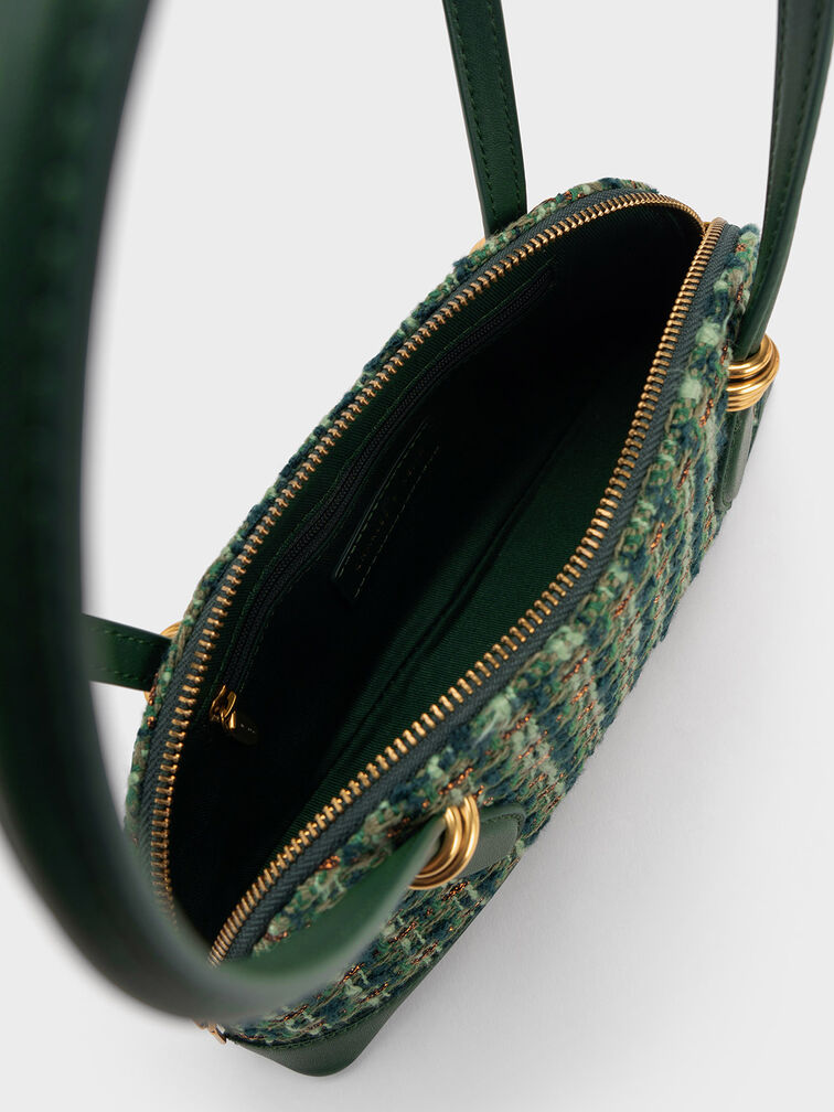 Trudy Tweed Elongated Handle Shoulder Bag, , hi-res
