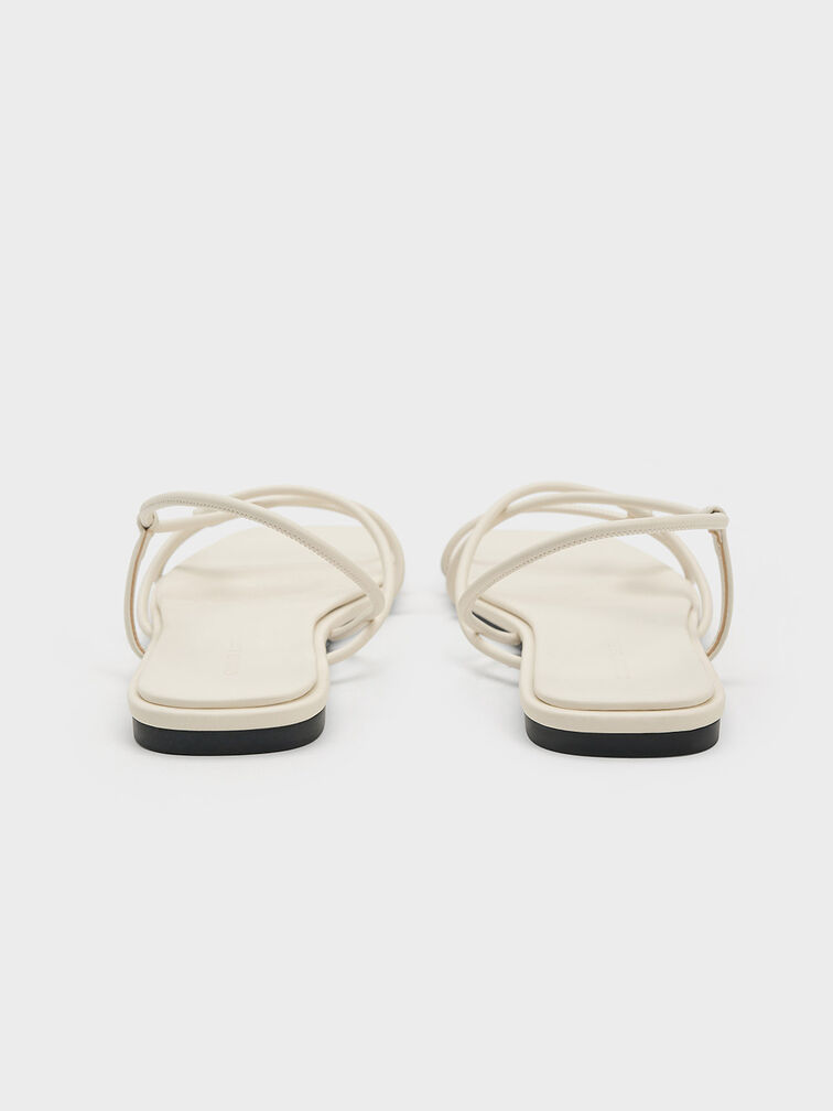 Square-Toe Strappy Sandals, Chalk, hi-res