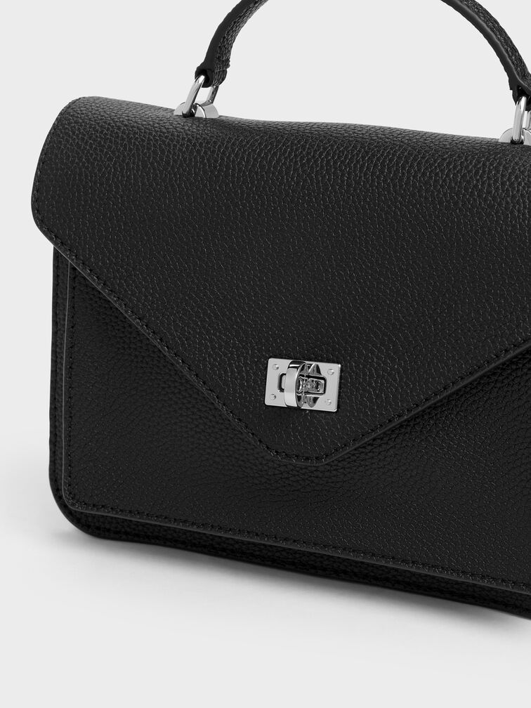 Mini Chance Turn-Lock Crossbody Bag, Noir, hi-res