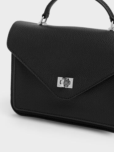 Mini Chance Turn-Lock Crossbody Bag, Noir, hi-res