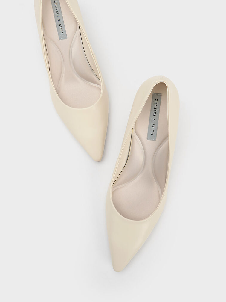 Emmy Spool Heel Pumps, Chalk, hi-res