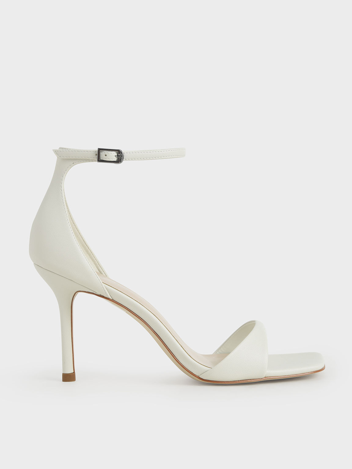 white single strap sandals