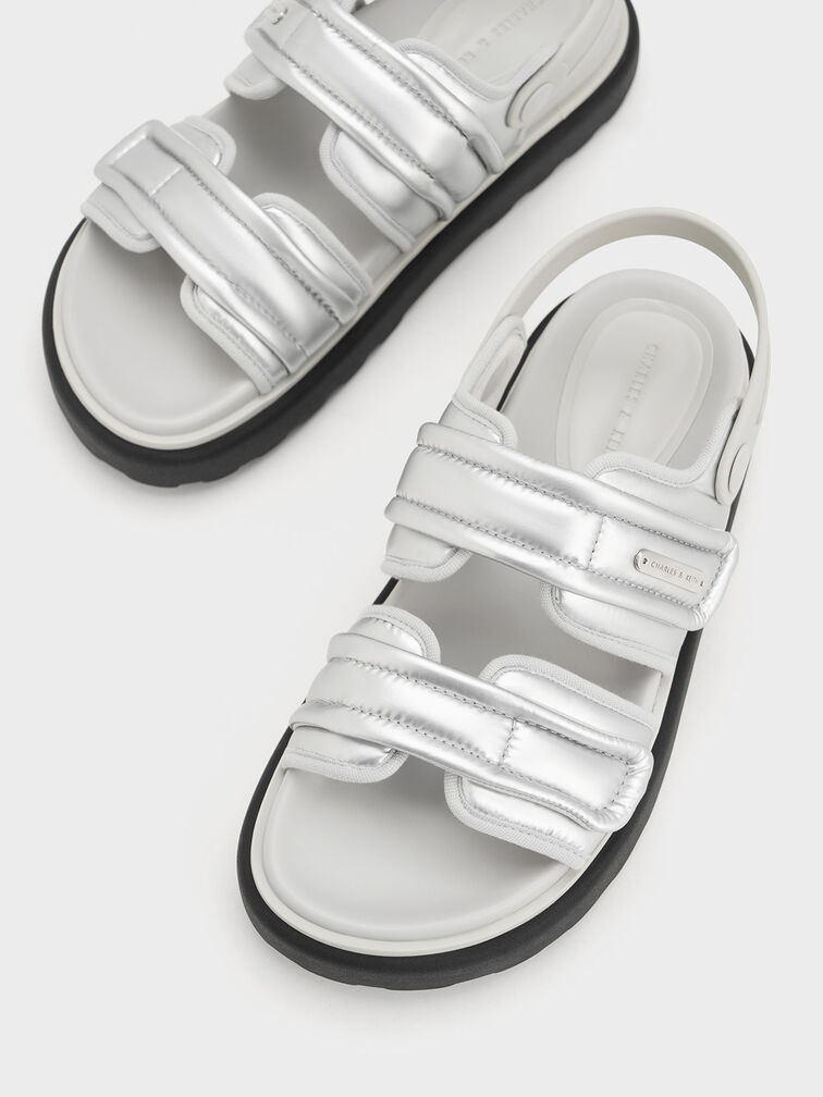 Romilly Metallic Puffy Sandals, , hi-res