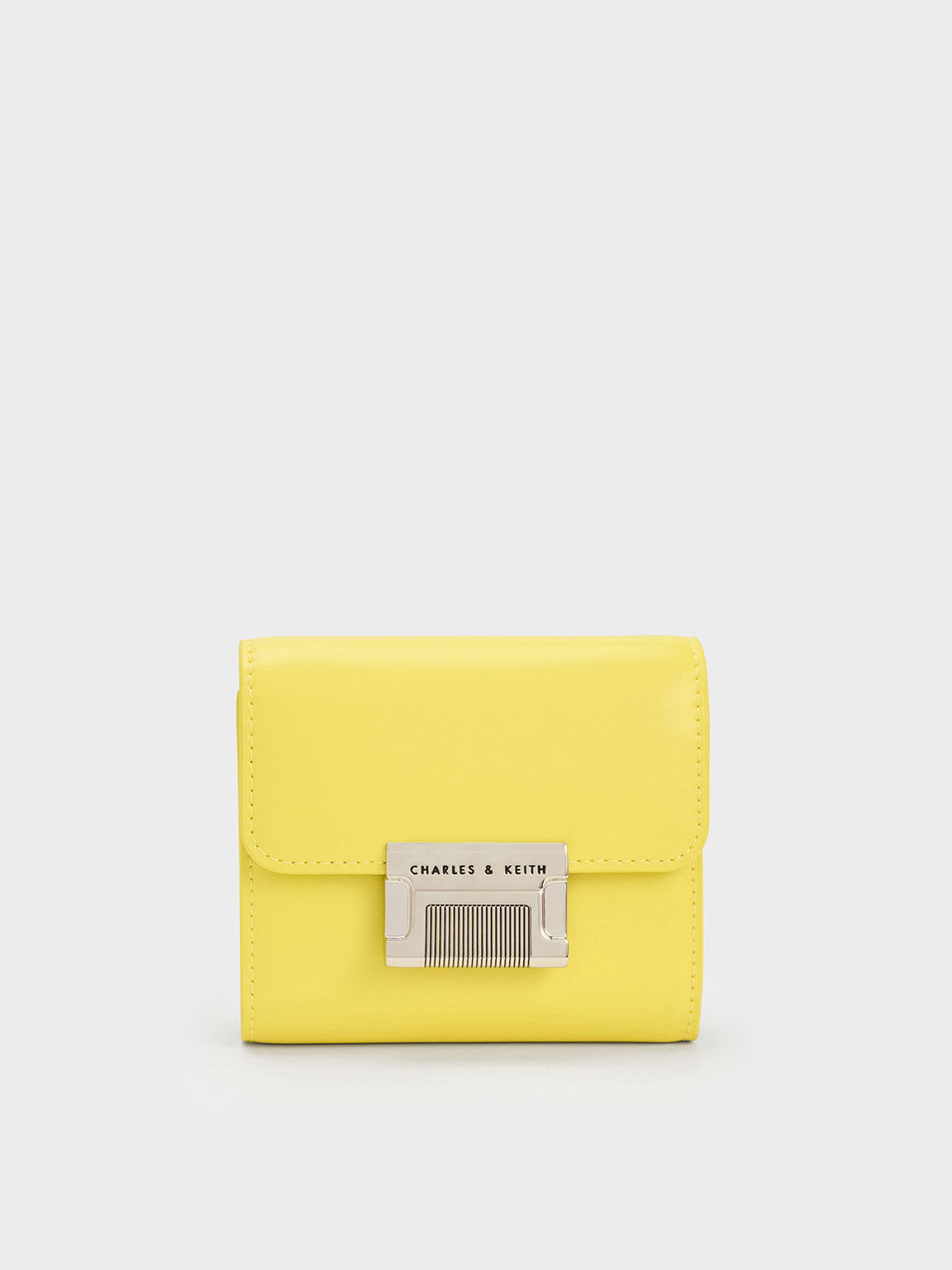 Yellow Metallic Accent Short Wallet CHARLES KEITH TH