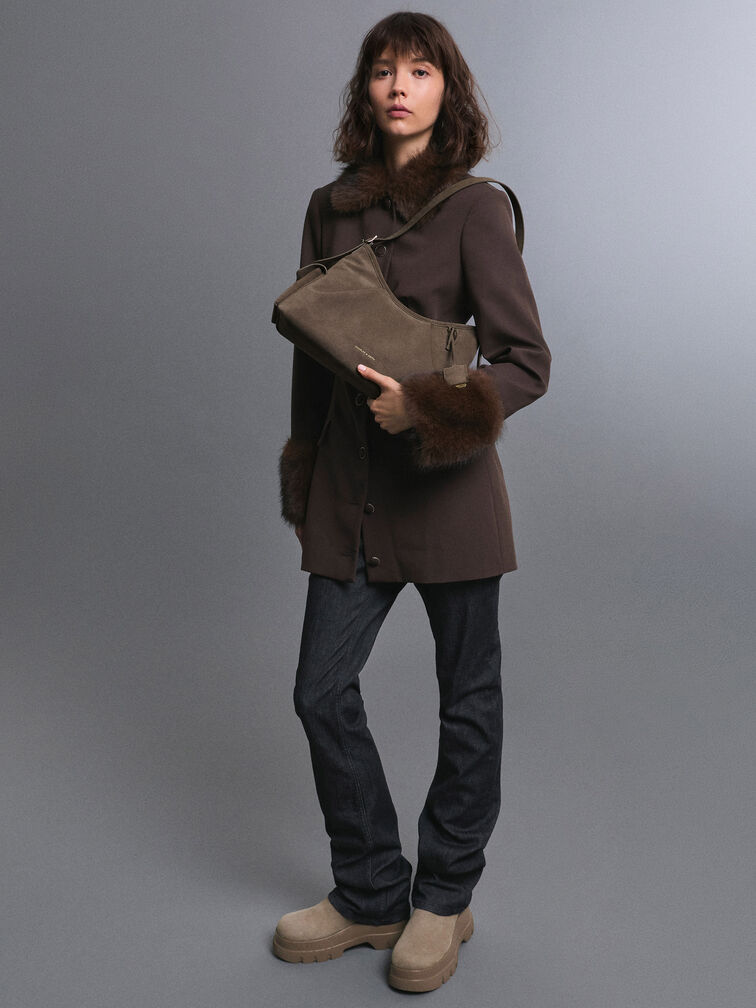 Khai Side-Pocket Shoulder Bag, Stone Grey, hi-res