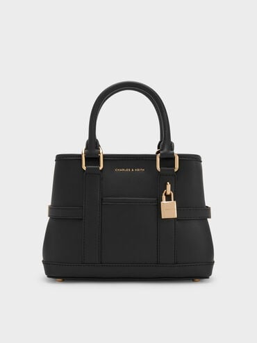 กระเป๋าโท้ทไซซ์มินิรุ่น Scottie, สีดำ, hi-res