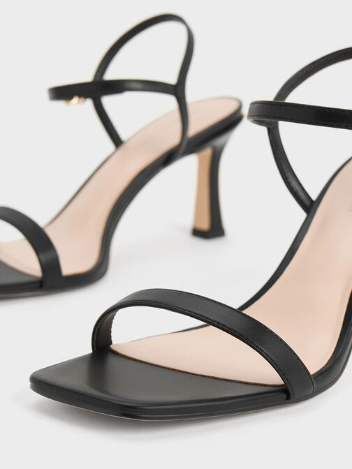 Square-Toe Heeled Sandals, , hi-res