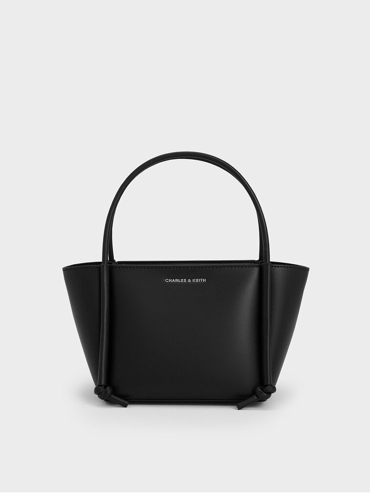 Elora Elongated-Handle Tote Bag, Noir, hi-res