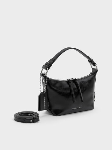 Tatiana Tassel Hobo Bag, Noir, hi-res