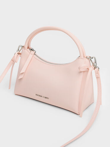 กระเป๋าถือประดับโบว์รุ่น Hazel, สีซอฟต์พิงค์, hi-res