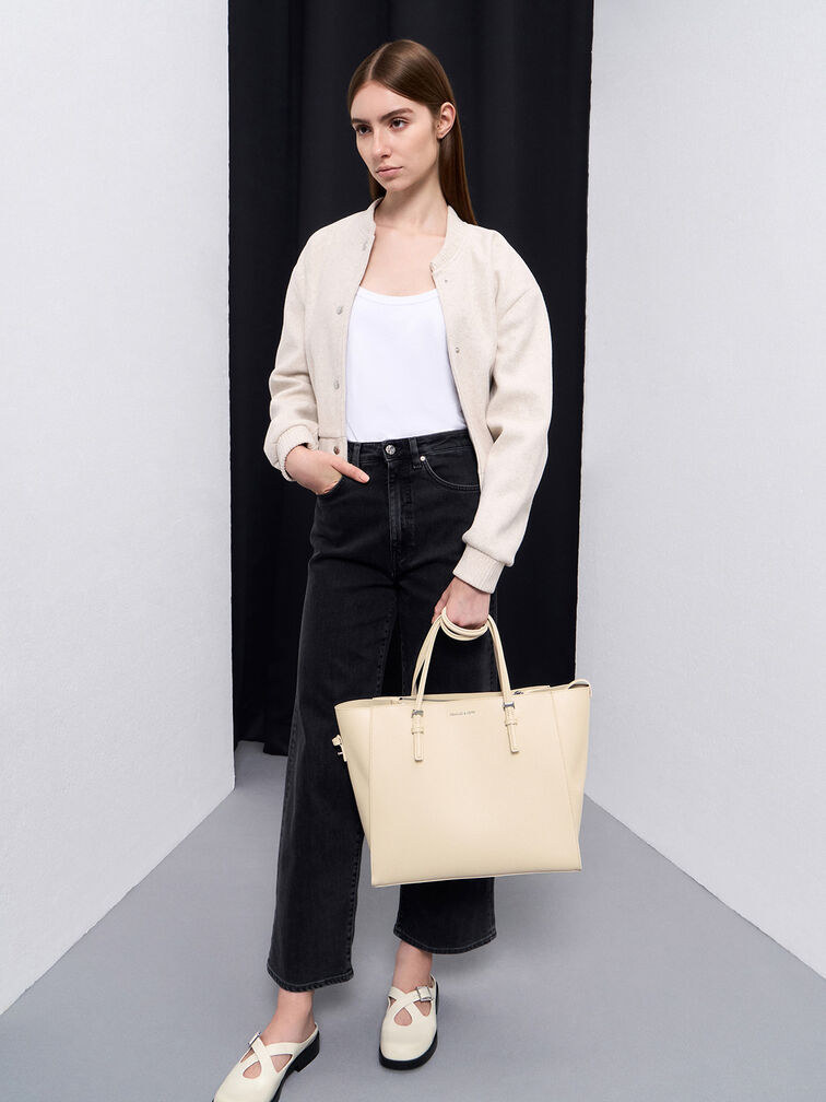 Sansa Tote Bag, Beige, hi-res
