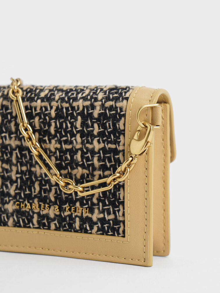 Tweed Chain-Link Card Holder, , hi-res
