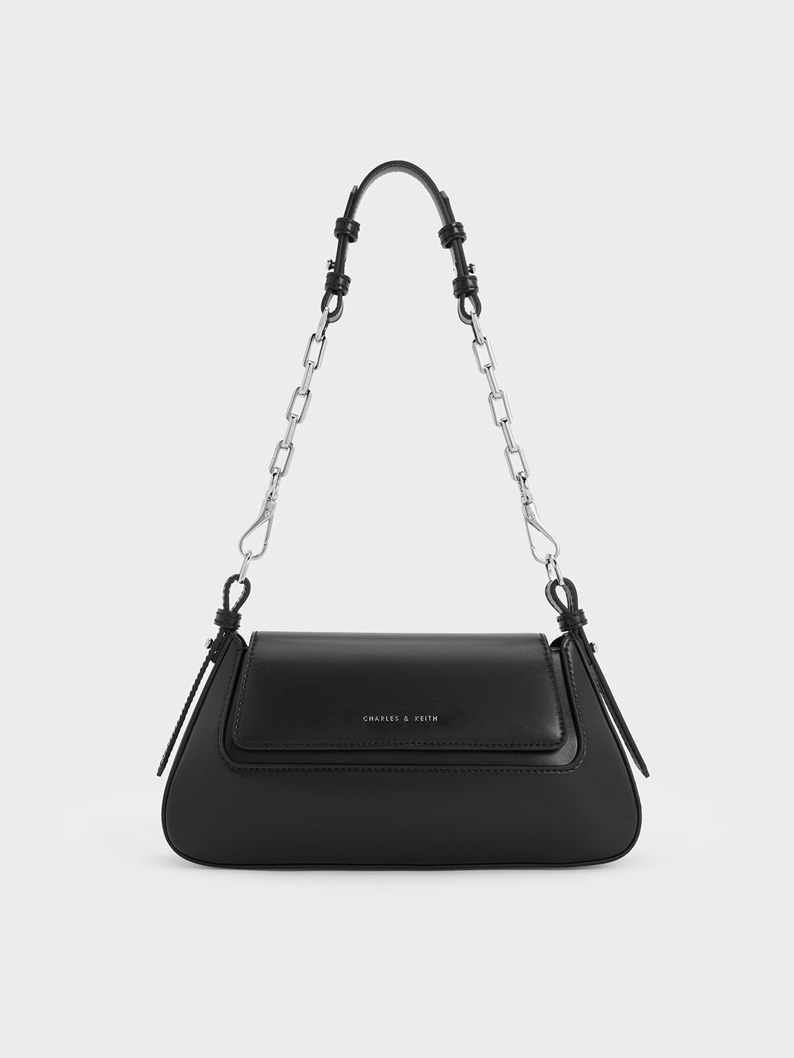 Noir Olivia Trapeze Shoulder Bag CHARLES KEITH TH