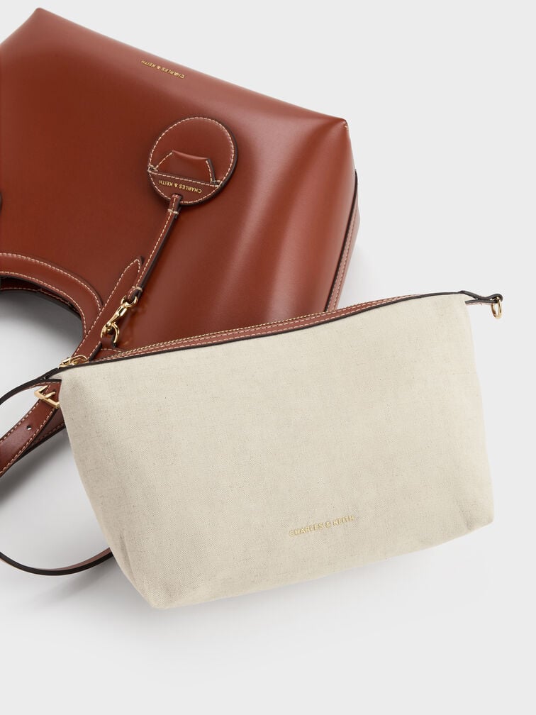 กระเป๋าโท้ทไซซ์ใหญ่พิเศษรุ่น Enola, สีอิฐ, hi-res