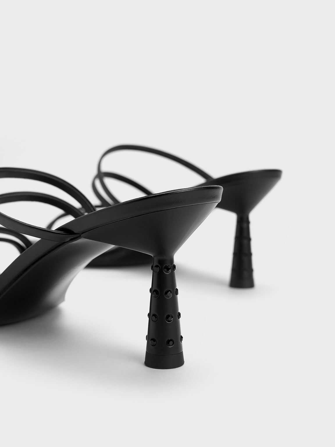 Black cone heels hot sale