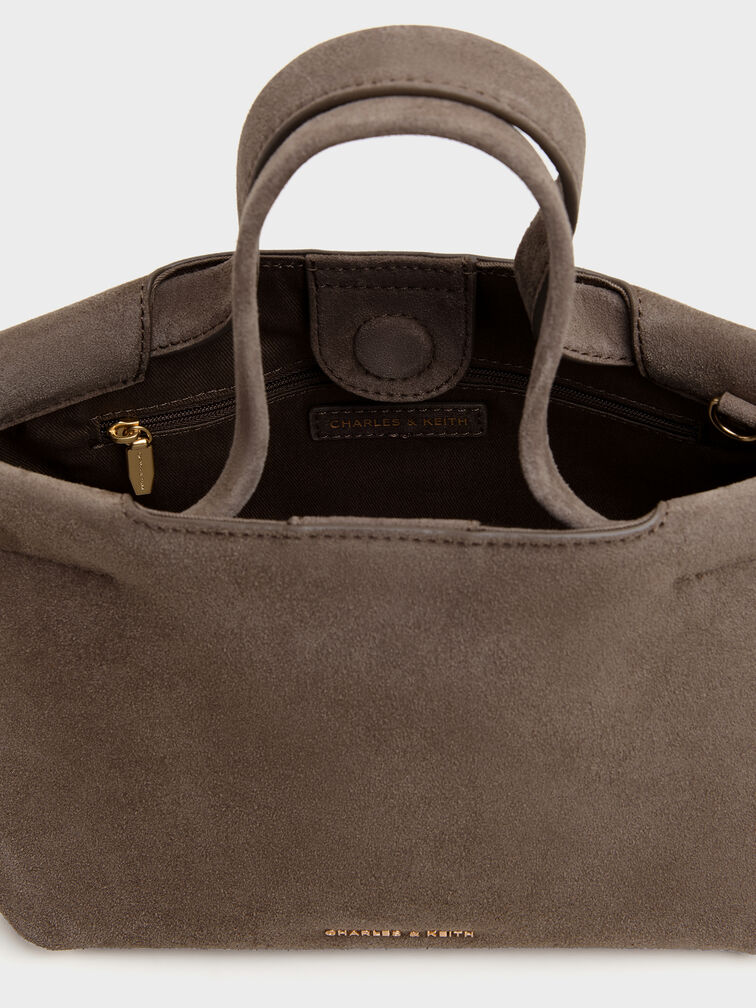 Mini Zephyr Tassel Tote Bag, Stone Grey, hi-res