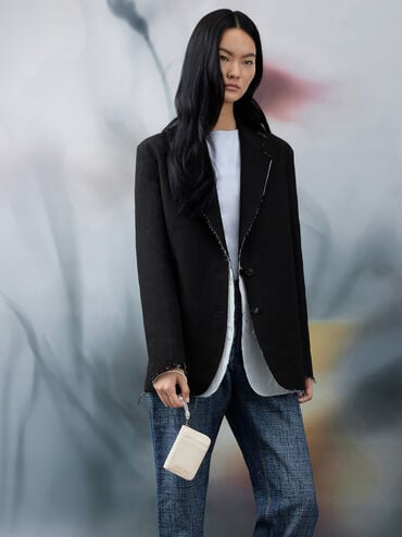 Apfra Quilted Wristlet, Cream, hi-res