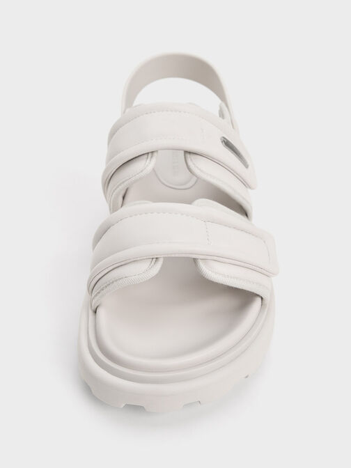 รองเท้าแตะทรงสปอร์ตแบบบุนวมรุ่น Romilly, สีขาว, hi-res