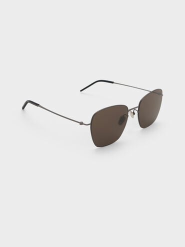 Miranda Square Sunglasses, Black, hi-res